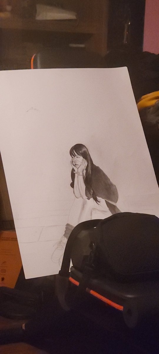 My friend asked to draw their photo. and im giving it tomorrow 😭😭 this shi is not even close, bruh