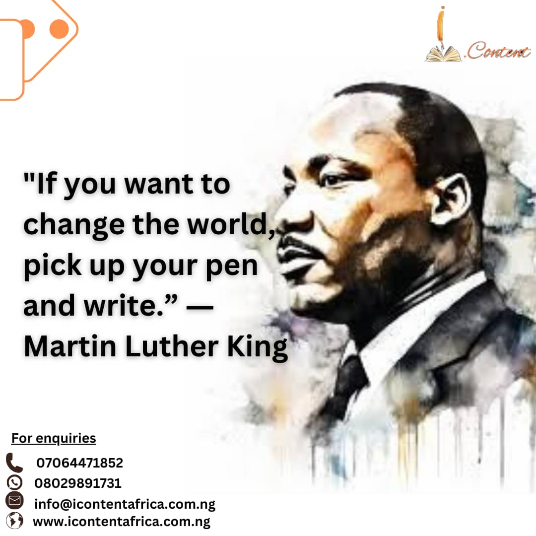 icontentafrica's tweet image. Still want to extend your book writing goals?

Your book might just change a life or the world, you&apos;ll never know until you write it.
#bookwritingservice #icontentafrica #writingservice #ghostwritingservice