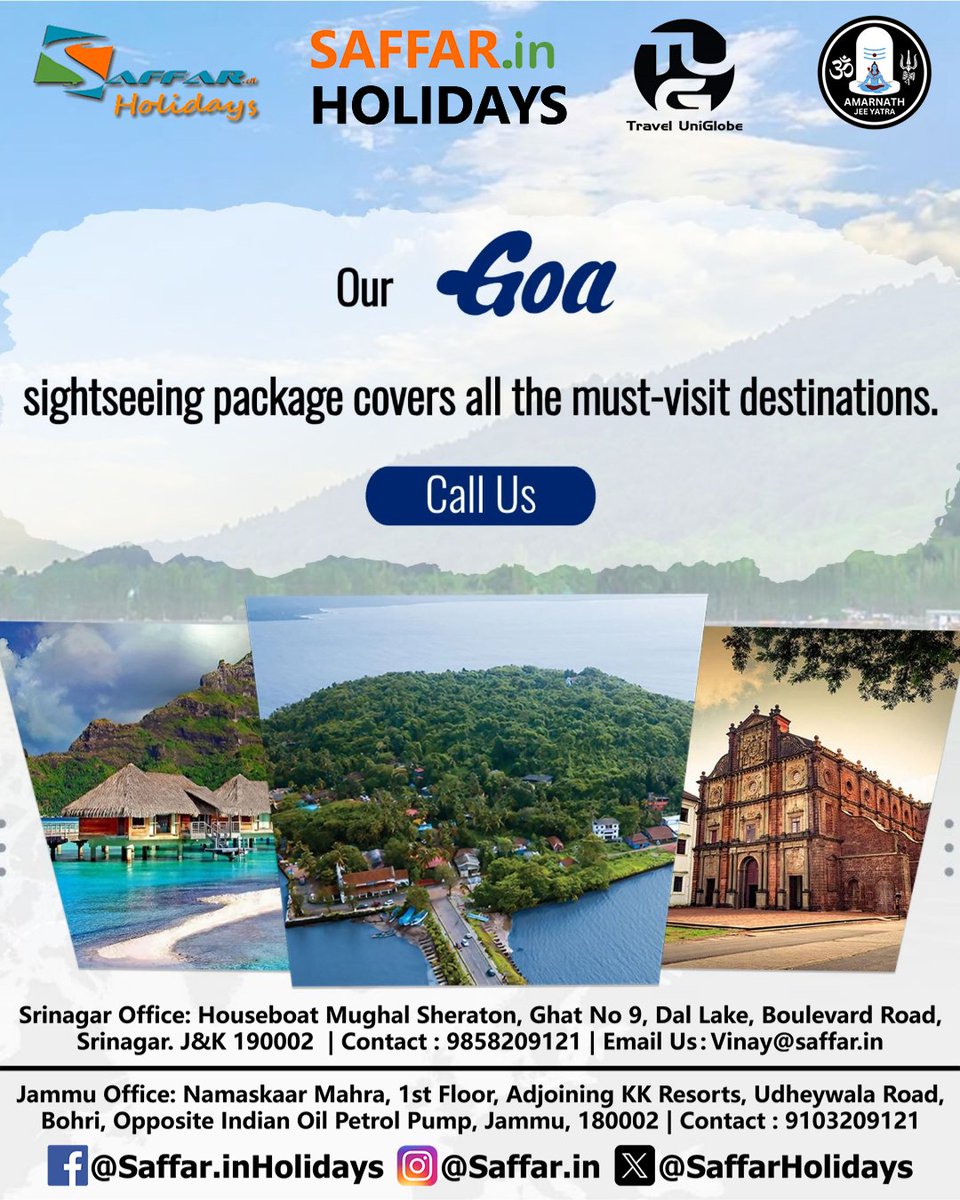 SaffarHolidays's tweet photo. Book Your Package Today !
9858209121 | 9103209121
Srinagar Address: Houseboat Mughal Sheraton, Ghat No. 9, Dal Lake, Boulevard Road, Srinagar. 190002
#kashmir #srinagar #leh #ladakh #gurez #travel #holiday #vacation #wanderlust #adventure #Saffar #SaffarHolidays https://t.co/tCRJFpZRa8