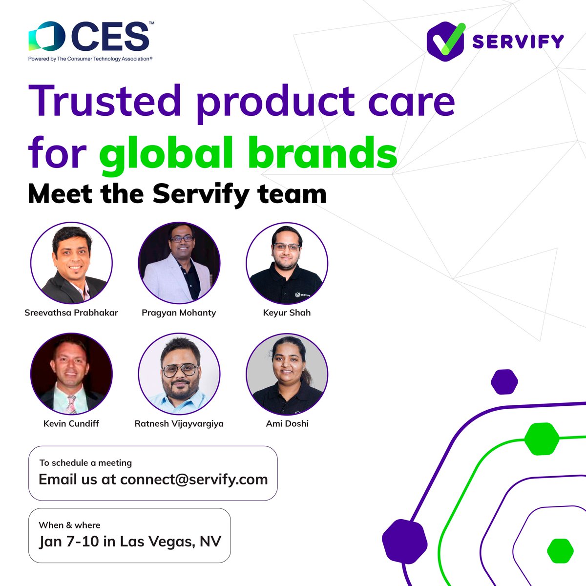We’re heading to <a href="/CES/">CES</a>! Have a chat with our senior leadership to find out why global brands count on Servify to deepen customer relationships through reliable product care. Let's connect!

#CES2025 #Innovation #Tech #CustomerExperience #ProductCare #BusinessSolution