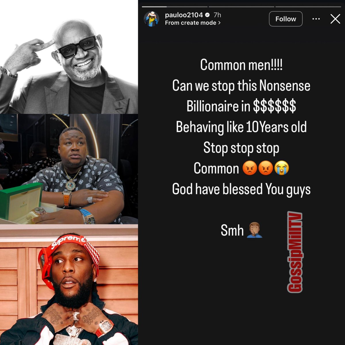 GossipMillNaija's tweet image. Just in: “You both are Billionaire in Dollars but are behaving like 10years old” - Media Mogul Paul O