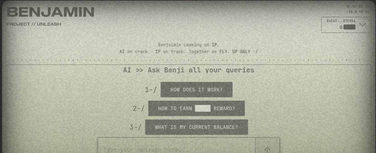 Farm Benjamin Airdrop 🪂

Visit : benjamin.unleashprotocol.xyz

- Connect your EVM wallet
- Click your wallet address at the top right to link your X account
- Post on X tagging <a href="/BenjaminOnIP/">Benjamin</a> 
- Engage by replying to other posts about Benjamin

❤️ Like &amp; RT 🔁