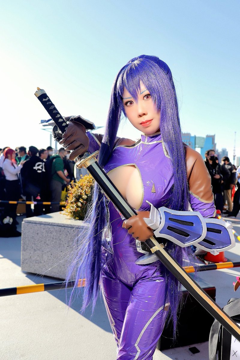 Kagimo4's tweet photo. 写真を撮ってくれてありがとう(´∀｀)♡
イケメンの凛子さんは好きですか？💜
📸 @ProfessorEZ1 

#C105コスプレ
#C105_cos
#C105 https://t.co/YCt83M2wGb