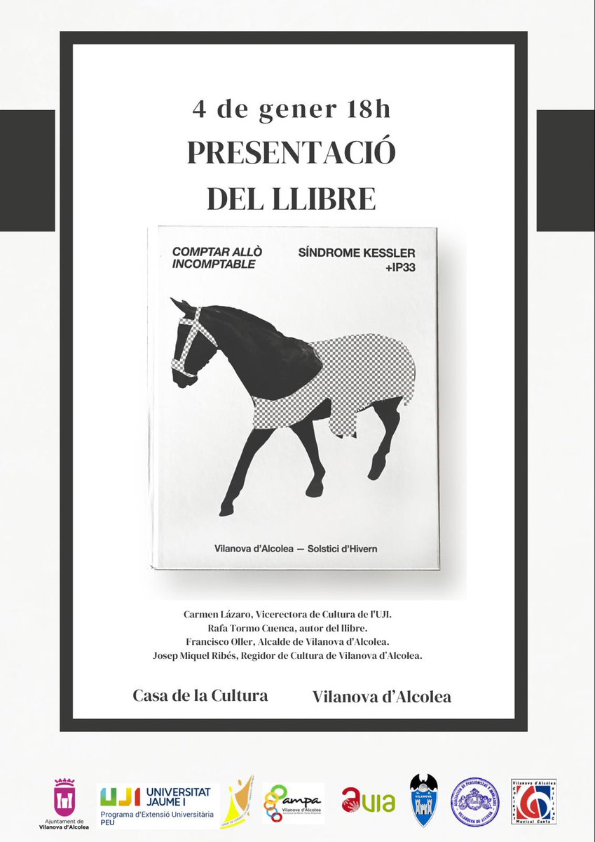 Aquesta vesprada a les 18 h el <a href="/peuuji/">PEU UJI</a> estarà Vilanova d'Alcolea. Acompanyem Rafa Tormo <a href="/implosio/">Rafael Tormo Cuenca</a> a la presentació del llibre 'Comptar allò incomptable'. Una obra que posa en relleu el paper històric de les dones en les tradicions populars i reflexiona sobre la hipercomunicació.