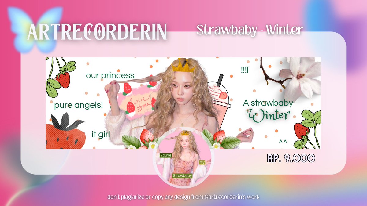 rinjyah's tweet image. Halo help rt tysm #zonauang 

Arin ada layout bertema pinkish strawberry ada wonyoung winter rei dan Belle yang bisa kamu take sekarang juga! Harga sudah termasuk retext yap! 

#zonauang️ #zonauangᅠᅠᅠ layout ready stock winter wonyoung rei belle