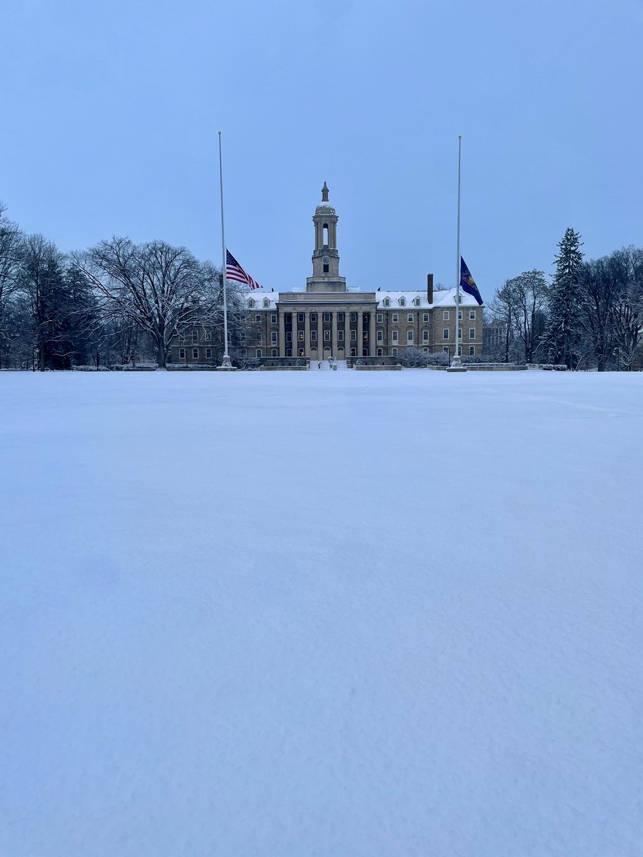 Tmorrowwx's tweet photo. Nice surprise in State College this morning, measured an average of 4.3” as of 7am outside of Walker building! @NWSStateCollege https://t.co/LqFcV4tKew