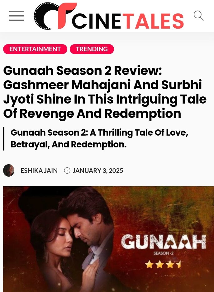 asyaxraina's tweet photo. Congratulations SJ your hard work paying off so proud of you keep it up good work want to see you more in acting even gashmeer also did great job #AbhiTara #SurMeer #GunaahS2OnHotstar #SurbhiJyoti #GashmeerMahajani @SurbhiJtweets @Gashmeer @IMDb_in @filmfare @OrmaxMedia https://t.co/ps15bJtd5L