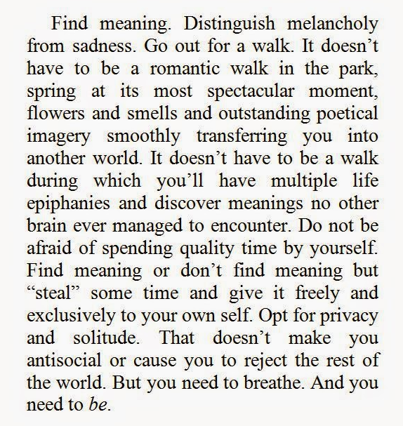 Albert Camus, go for a walk