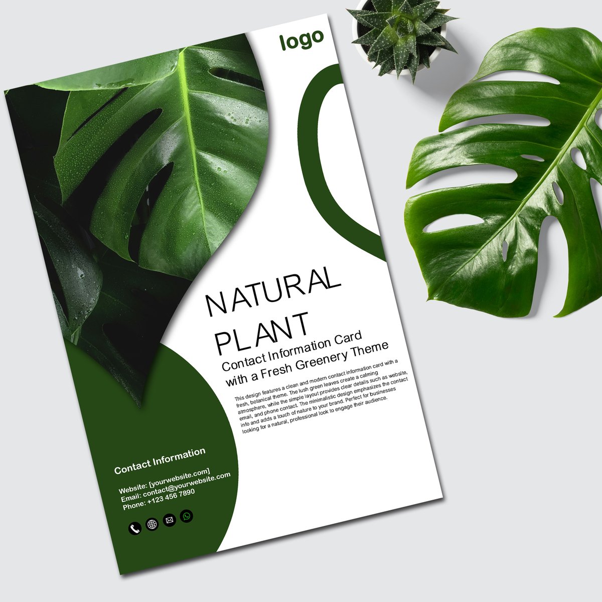 CreotaskDesign's tweet image. This elegant greenery-themed contact information card was designed to combine simplicity and sophistication. Perfect for eco-friendly businesses, plant stores, or anyone seeking a refreshing, natural touch in their branding.
#GraphicDesigner #GreeneryDesign #CreativeBranding