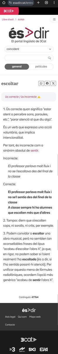 Júlia M (@julia_macushla) on Twitter photo Després de sentir la crònica d'avui de <a href="/joanbiosca/">Joan Biosca.</a> a <a href="/CatalunyaRadio/">Catalunya Ràdio</a>... Si us plau, estudieu-vos la DIFERÈNCIA entre SENTIR i ESCOLTAR i entre DIR i ASSEGURAR. No és el mateix, n'abuseu massa. Gràcies. <a href="/LlenguaTV3CR/">Llengua TV3 CatRàdio</a> Després de sentir la crònica d'avui de <a href="/joanbiosca/">Joan Biosca.</a> a <a href="/CatalunyaRadio/">Catalunya Ràdio</a>... Si us plau, estudieu-vos la DIFERÈNCIA entre SENTIR i ESCOLTAR i entre DIR i ASSEGURAR. No és el mateix, n'abuseu massa. Gràcies. <a href="/LlenguaTV3CR/">Llengua TV3 CatRàdio</a>