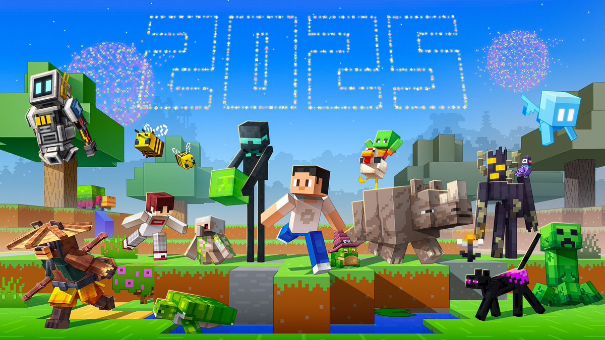 It’s been such an amazing year, thankful for what we did and I know 2025 will be way better! Happy new year! 
Little render to celebrate some awesome projects I have worked on. 
#minecraft