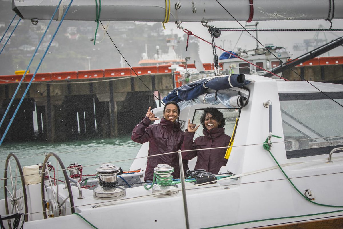indiannavy's tweet photo. #NavikaSagarParikrama_II
#INSVTarini left Lyttelton Port, New Zealand for its onward passage to Port Stanley (Falkland Islands).
The third leg of approx 5600 nm (10400 km) is the longest and the most challenging leg.
This southernmost transit of #Tarini at about 56 degrees South, will see the vessel cross the International Date Line & the South Pacific, brave the turbulent Drake Passage, and round Cape Horn to reach Port Stanley.
The crew - Lt Cdr Dilna K and Lt Cdr Roopa A, during the stay at Lyttelton, in addition to the interaction with the Indian Community & the local administration & populace, prepared the vessel to face the challenging phase.
#NSPIIUpdates
@IndiainNZ
https://t.co/w1Ig5ltZgB
