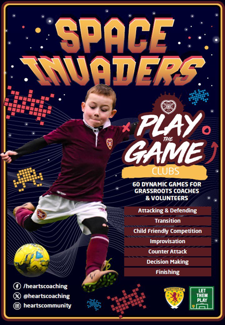 We had our first staff development session of the year at the Hearts Academy last night. Trying out lots of games from our new Space Invaders resource that will feature at #PlaytheGame centres and holiday courses 🇱🇻⚽️🇱🇻⚽️

Good to have coaches from our partner clubs along as well