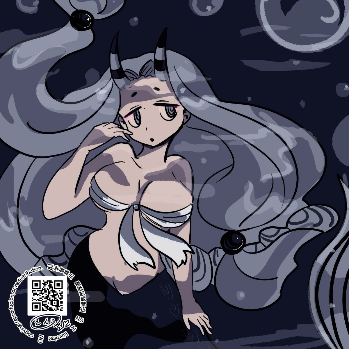 「人魚の墨子」|日本全裸銀行のイラスト