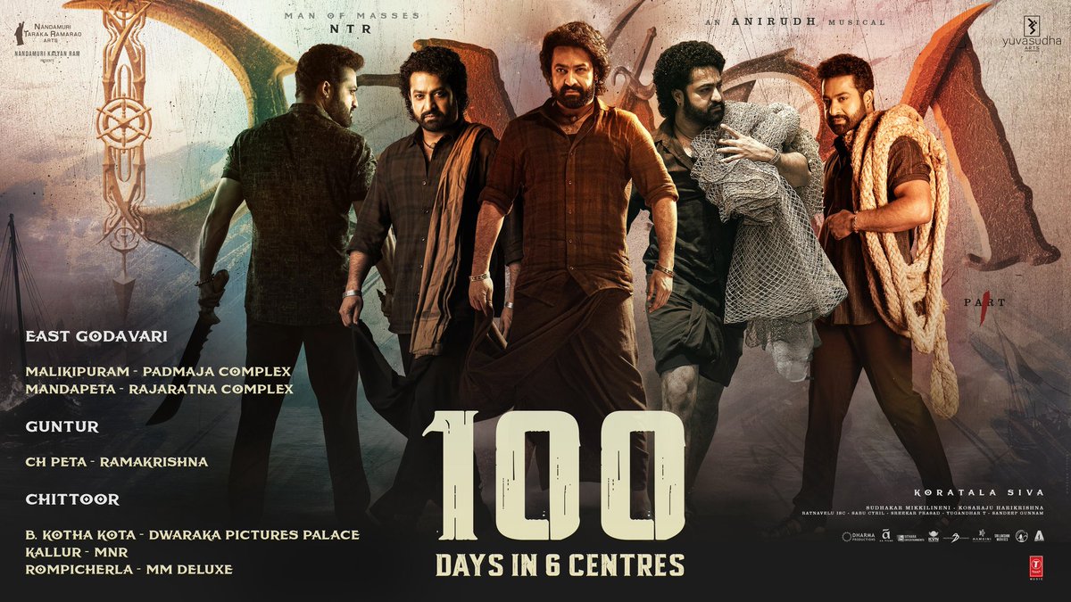 Irannapasaladi's tweet photo. 🦁#ManOfMassesNTR  #DevaraPart1 #Devara100Days⚔️ #DevaraBlockbuster 💥⚔️ https://t.co/yMtID96euu