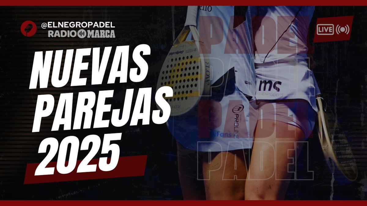 🎾🔥 ¡Atentos! En Pádel Marca hoy hablamos de los cambios de pareja que nos trae el 2025. 

Nuevas alianzas, estrategias y mucha emoción en el circuito 🏓

¡Vente! 🎙️

#padel