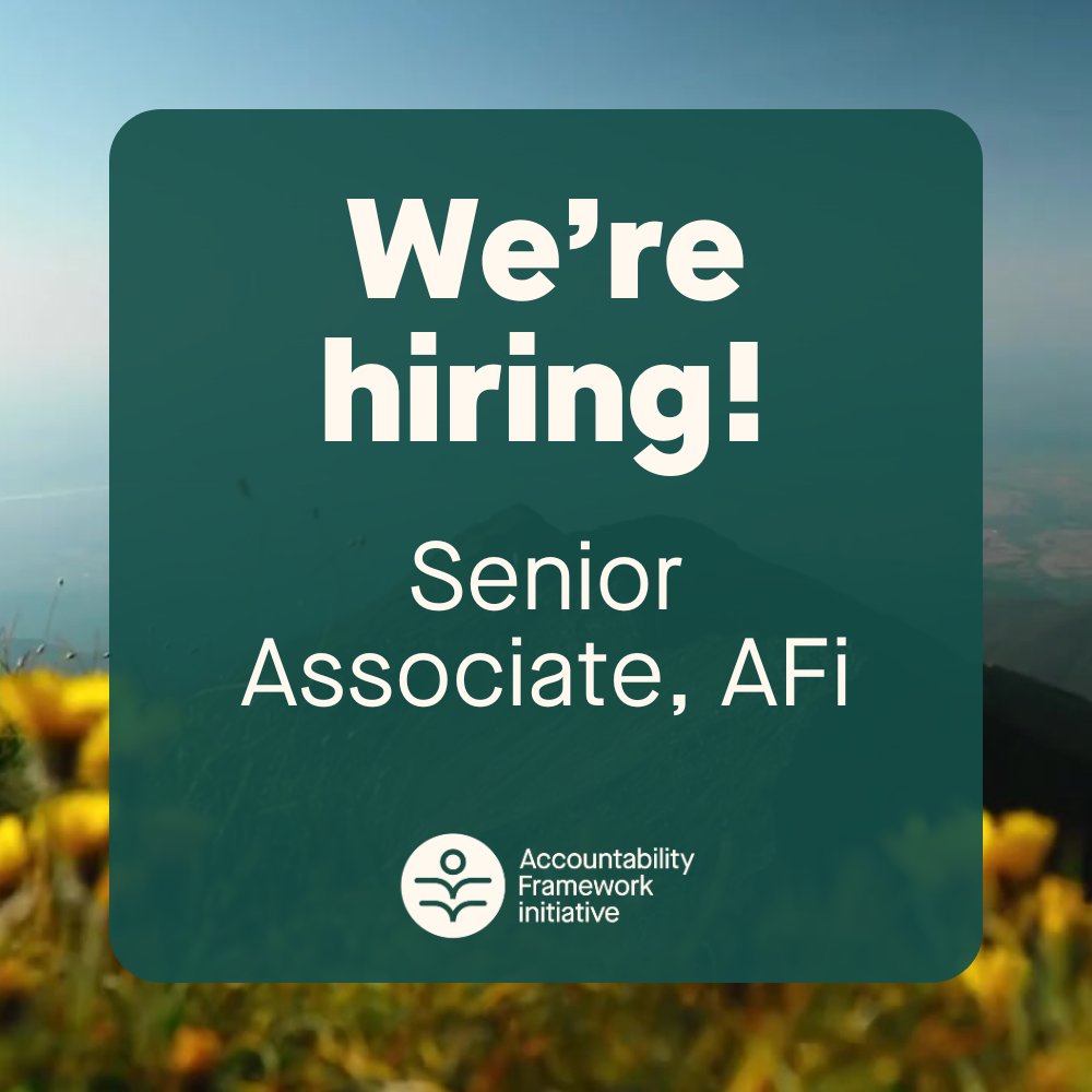 We’re #hiring for a Senior Associate! 

Support knowledge management for the AFi, including tracking uptake of the Accountability Framework and providing related insights. 

Full job spec below 👇 
recruiting.ultipro.com/RAI1015FORES/J…