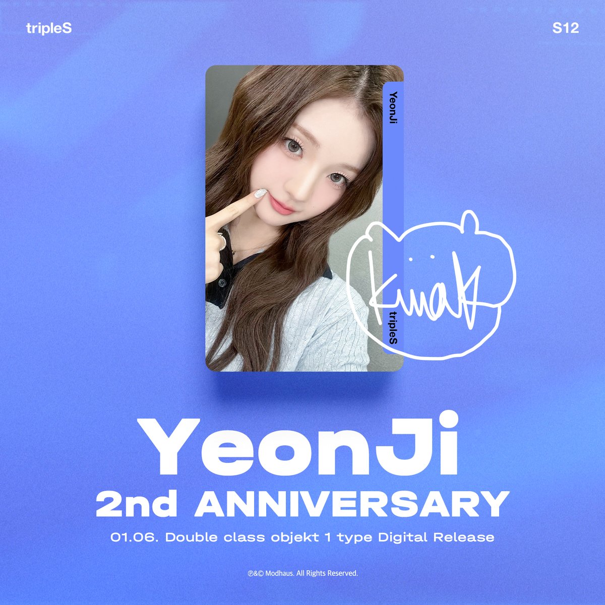 Happy 2nd Anniversary Kotone and YeonJi!

코토네와 연지의 2주년을 오브젝트로 기념하세요! (310Z)
Celebrate the 2nd anniversary of Kotone and YeonJi with Objekt! (310Z)

📅 Schedule
Kotone: 2025.01.06 10:00 ~ 2025.01.13 10:00 KST
YeonJi: 2025.01.06 10:30 ~ 2025.01.13 10:30 KST