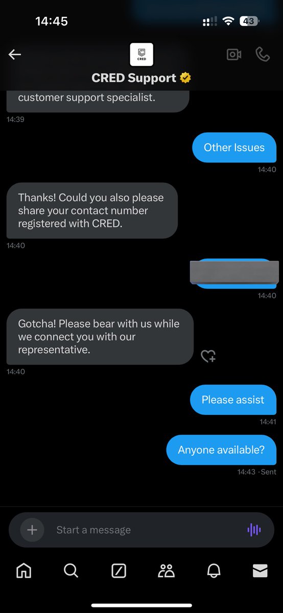 roshutter_'s tweet photo. @CRED_support Thank you for speedy response. Request if someone to could be assigned to my case a little faster. Have been waiting for someone to respond. 

Below SS for reference. https://t.co/dhnjCLZkg2