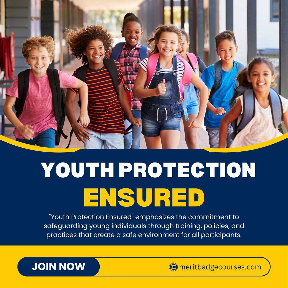 Building a safer world, one policy at a time. Youth Protection Ensured. Commitment to safety.