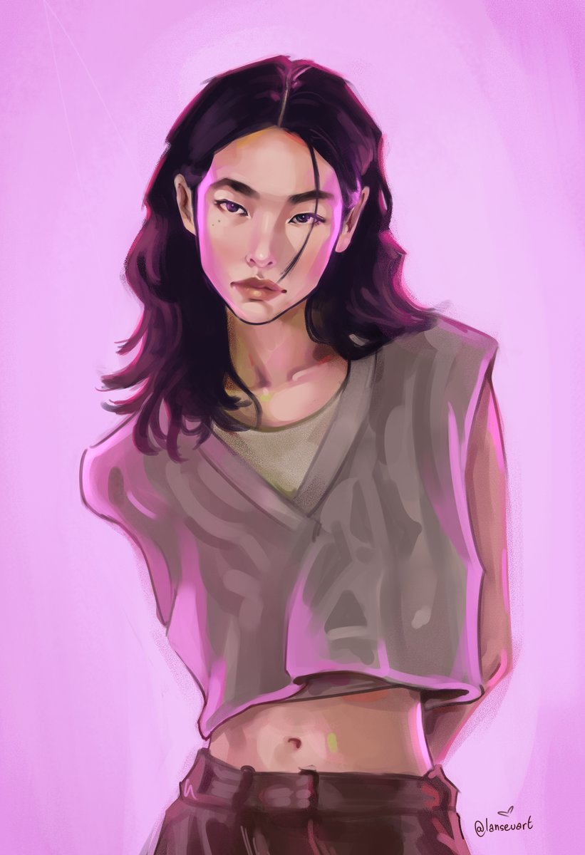 lanseuart's tweet photo. rewatching squid game reminded me that i drew hoyeon before !! #SquidGame https://t.co/tjAfAG4T7c
