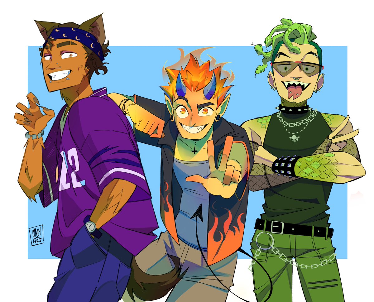 mayxartt's tweet photo. Clawd, Heath y Deuce a mi estilo 🗿
#mh #MonsterHigh #characterdesign https://t.co/JVHq2trmWb