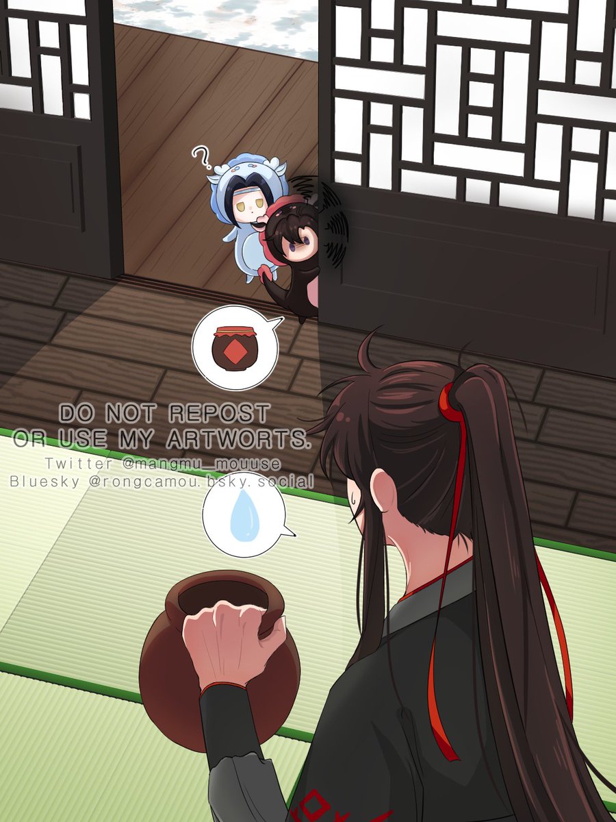 ❤️: 그렇게 봐도 안 주는 건 안 주는 거야
🖤: 💢
#MDZS #魔道祖师 #마도조사