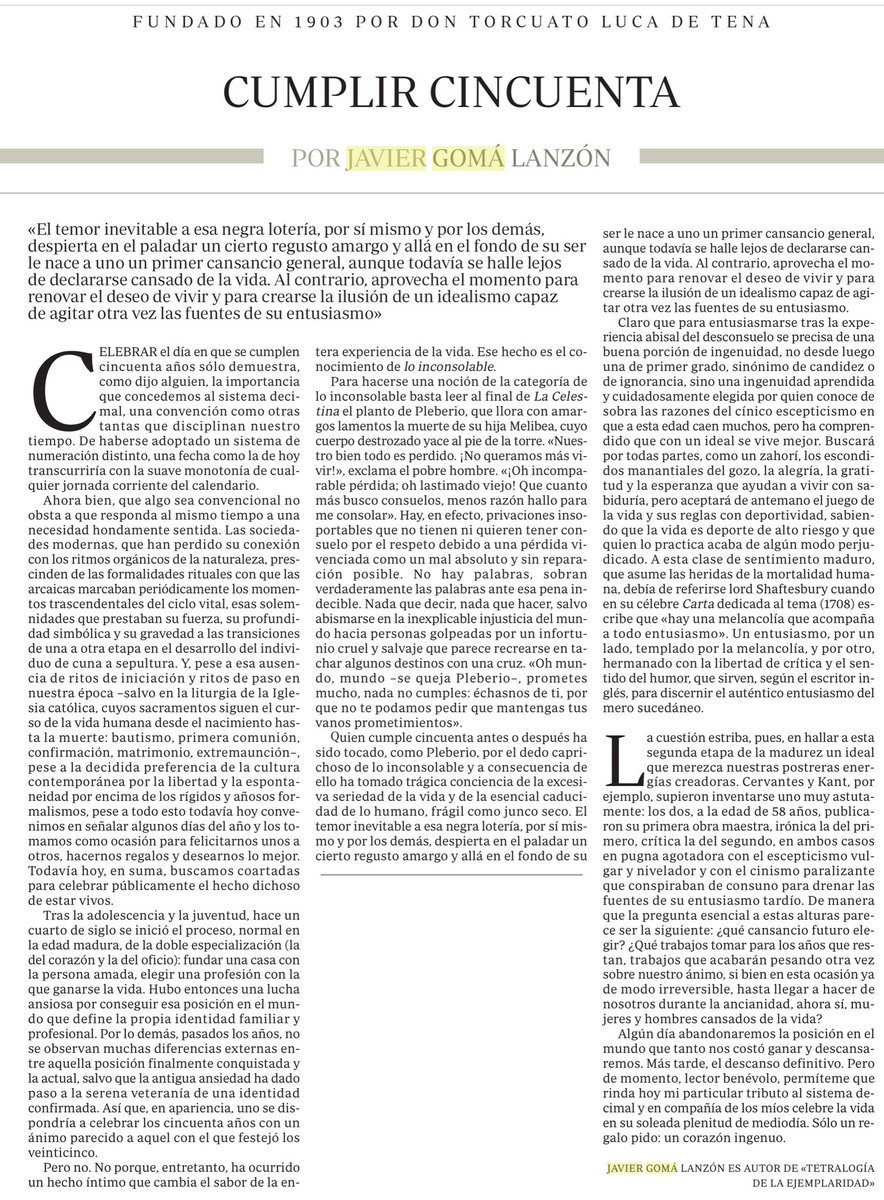 Javier Gomá Lanzón tweet media