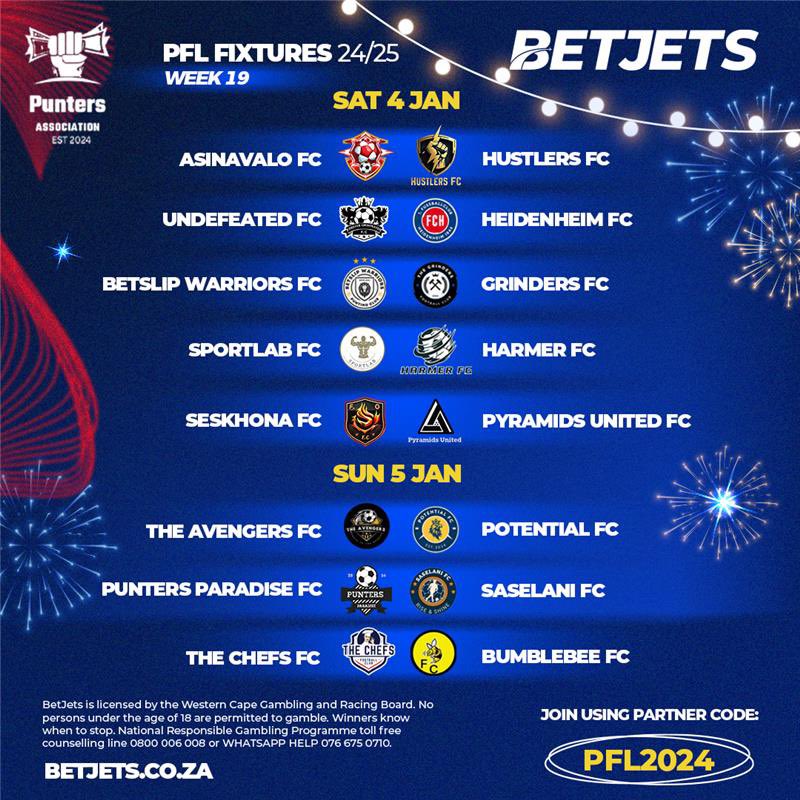 grinders_fc's tweet image. PFL MATCHDAY 19

GRINDERS FC V BETSLIP WARRIORS

KICK OFF @ 14:00

Betway Code : X8A3FB704
Betjets Code : betjets.co.za/en/home?bookin…

Not on Betjets yet? Sign up and get free R50 sports+casino.💯
Reg Link : betjets.co/a7v5r

We grinding to the core⚒️⚒️

#GRIBET
#PFL
#GRINDERS