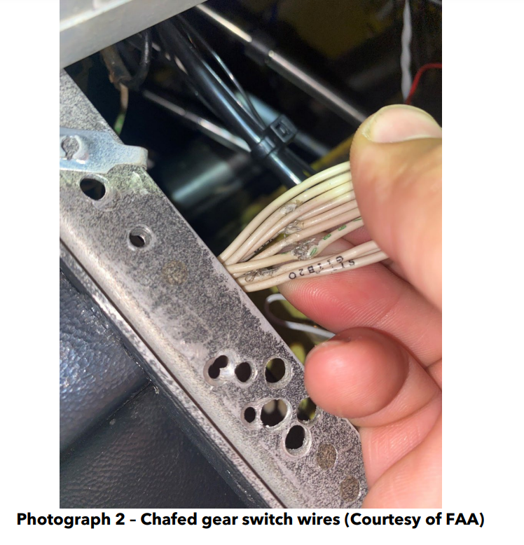 Aerossurance's tweet photo. Beech 58 Baron N6037M 8 Sept 2024 Raleigh, NC: NTSB Probable Cause: Damage to the landing gear selector switch wire bundle which resulted in an inadvertent retraction of the landing gear during the takeoff roll. https://t.co/rrRRExW4ob #flightsafety #aviationsafety #ewis https://t.co/azemEMlaIj
