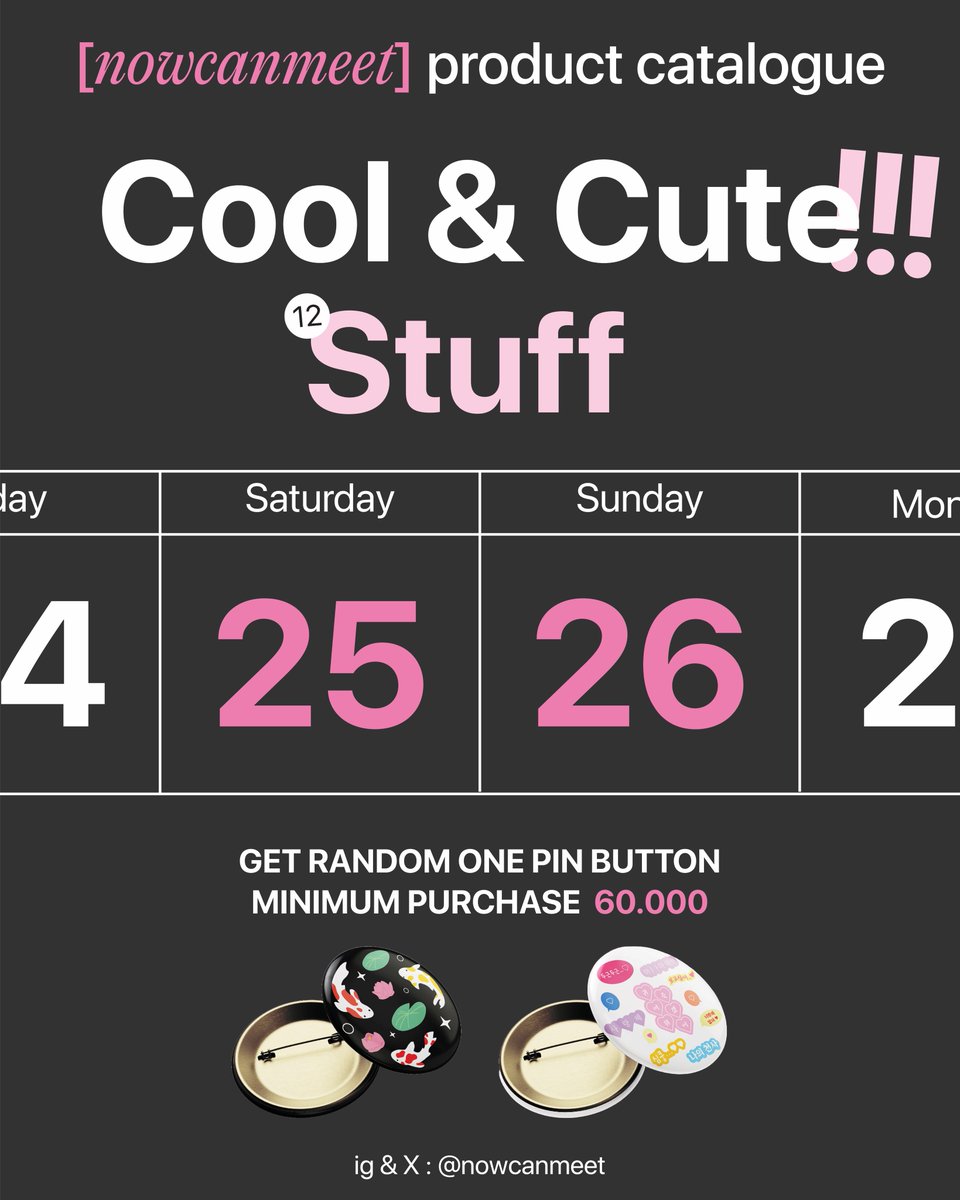 nowcanmeet's tweet photo. Now Can Meet Catalogue for OMO! Market 𓇢𓆸
[like and re-share are very appreciated ఇ]

📅 25-26 January 2025 (two days 𖤐)
🎡 table 2d-55𓇼 ⋆｡˚

📥 Pre-order period : 4-10 January 2025
🔗 https://t.co/PJTfFV6kee

See you at OMO! Market ◡̈ 
@omomarket_twt 
#OMOMarket4 https://t.co/YFD8AjKnnt