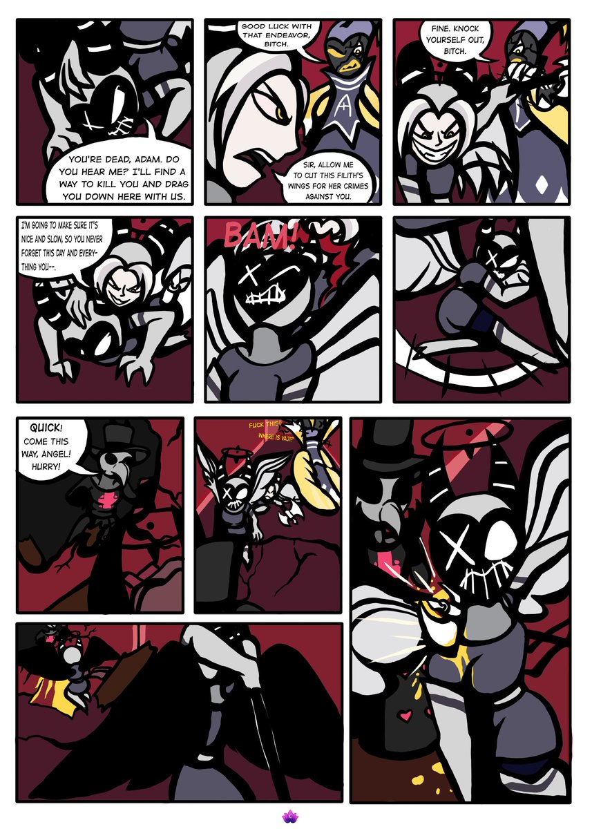 CelestialL0tus's tweet photo. Day of the Fall Page 16

#hazbinhotel #fanart #hazbinhotelfanart #hazbinhotelfancomic https://t.co/HYM2ZBzxNs