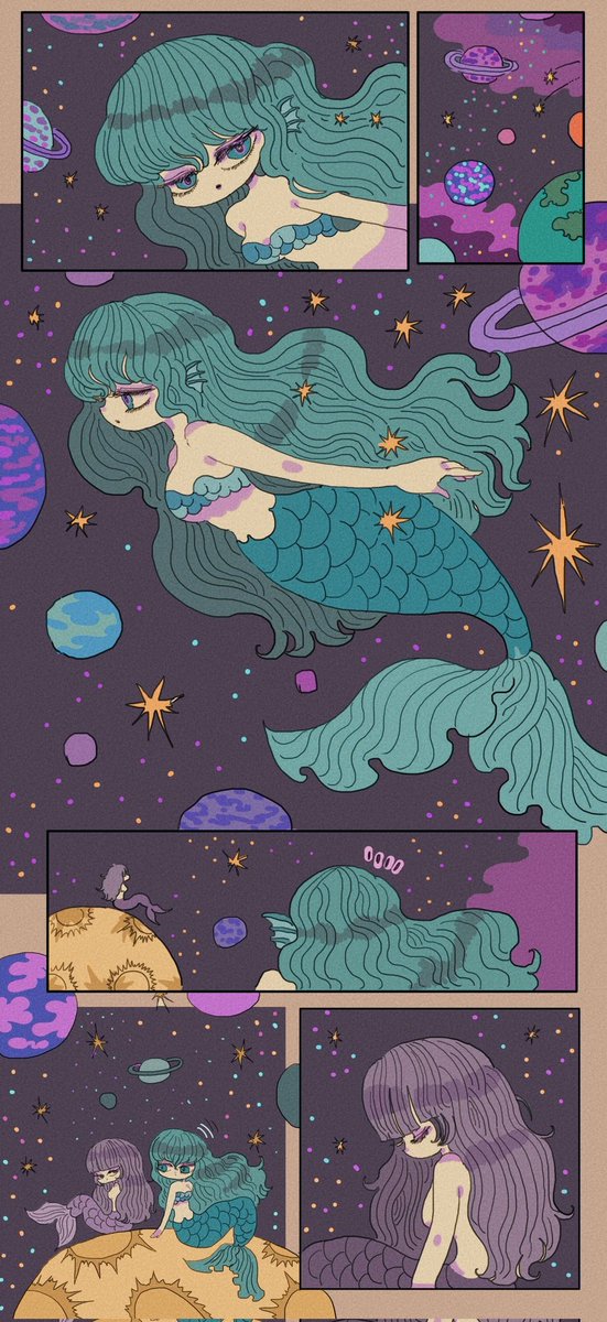宇宙の人魚(前に描いたやつ) 