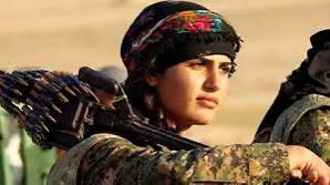 ForFiveStar's tweet photo. @HumbleAlasana This is Asia Ramadan The Brave #YPJ #Kurdish who I was just talking about. Countless #Christians she saved from the Islamic State slavery  death camps. She fought in many clashes &amp; sent many of your jihadi satanic evil pricks 2 hell b4 she was killed in clashes w/ u rat bastards https://t.co/0EnUasEUuP