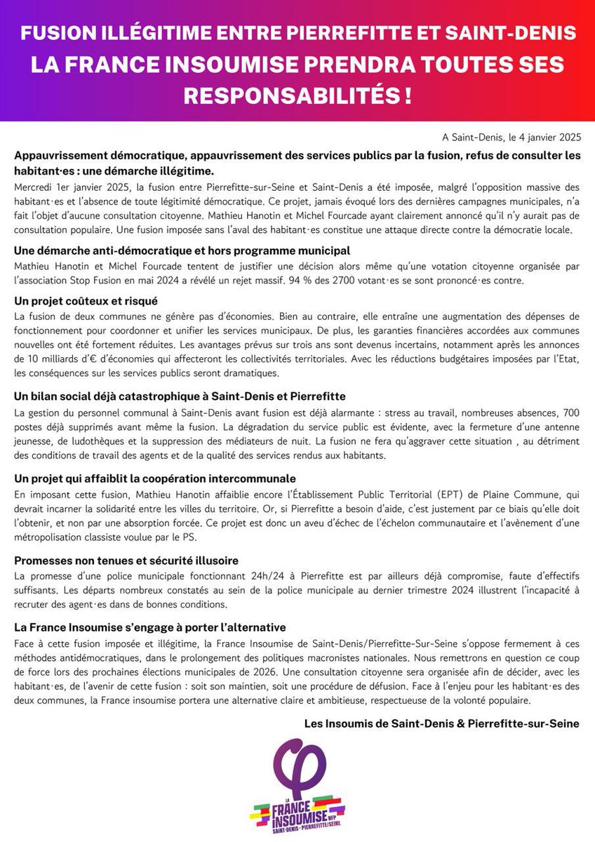 La France Insoumise - Saint-Denis tweet media