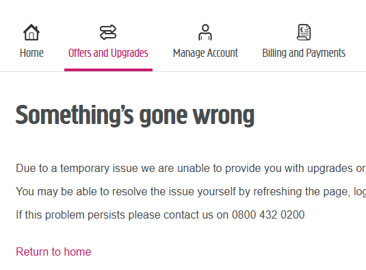 runebrush's tweet photo. @Plusnet Any chance of you sorting out your renew/upgrade page please?  I've been having this message appear for the past week https://t.co/TeBaaEOWha