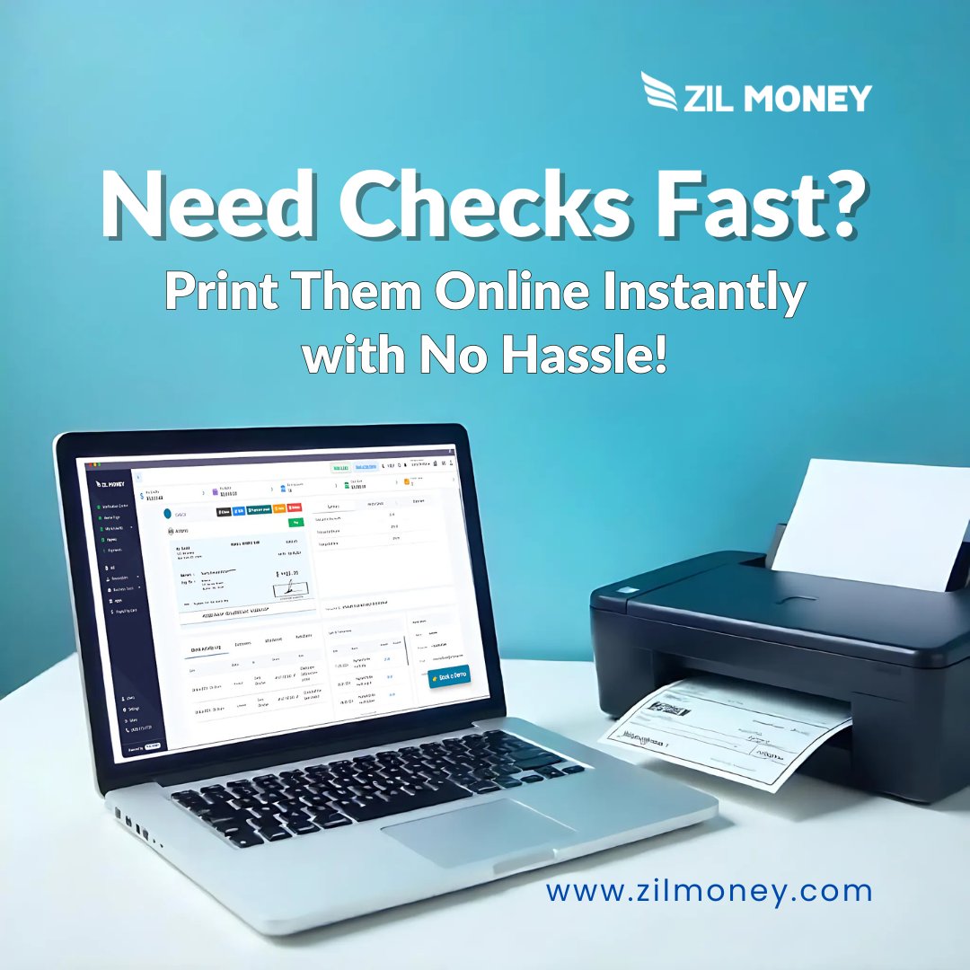 ZilMoney's tweet photo. Print checks online instantly using blank stock or regular paper with Zil Money. Send checks by mail for just $1.25 and manage payments easily!
Learn more: https://t.co/xt548yRCxh
Click Here for Interactive Demo: https://t.co/hb3EuLWP3B
#PrintChecksOnline #CheckPrinting https://t.co/sWn7gCT5K0