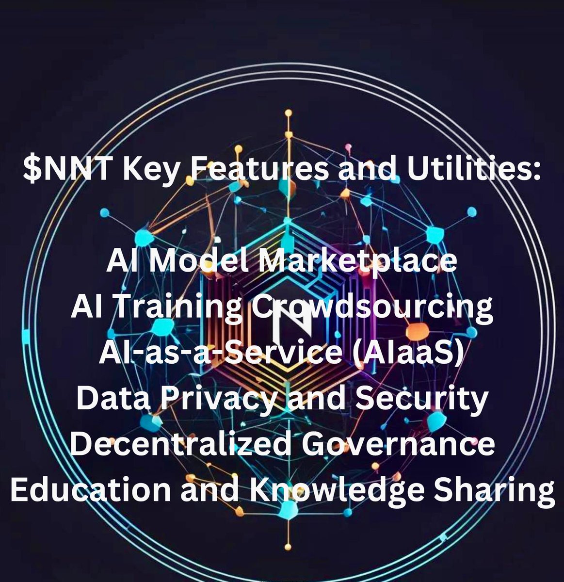NeuroNetToken's tweet image. $NNT Key Features and Utilities: