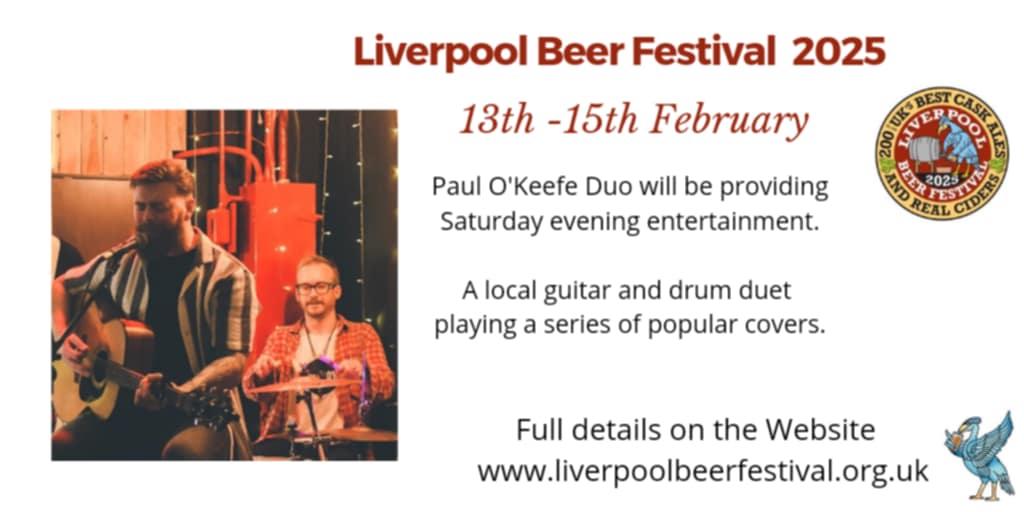 Paul &amp; Dan have been playing together since they formed Shardy in 2017. 
We are pleased to be able to welcome them back on Saturday night.

Link to tickets

tckty.camra.org.uk/e/303/liverpoo…