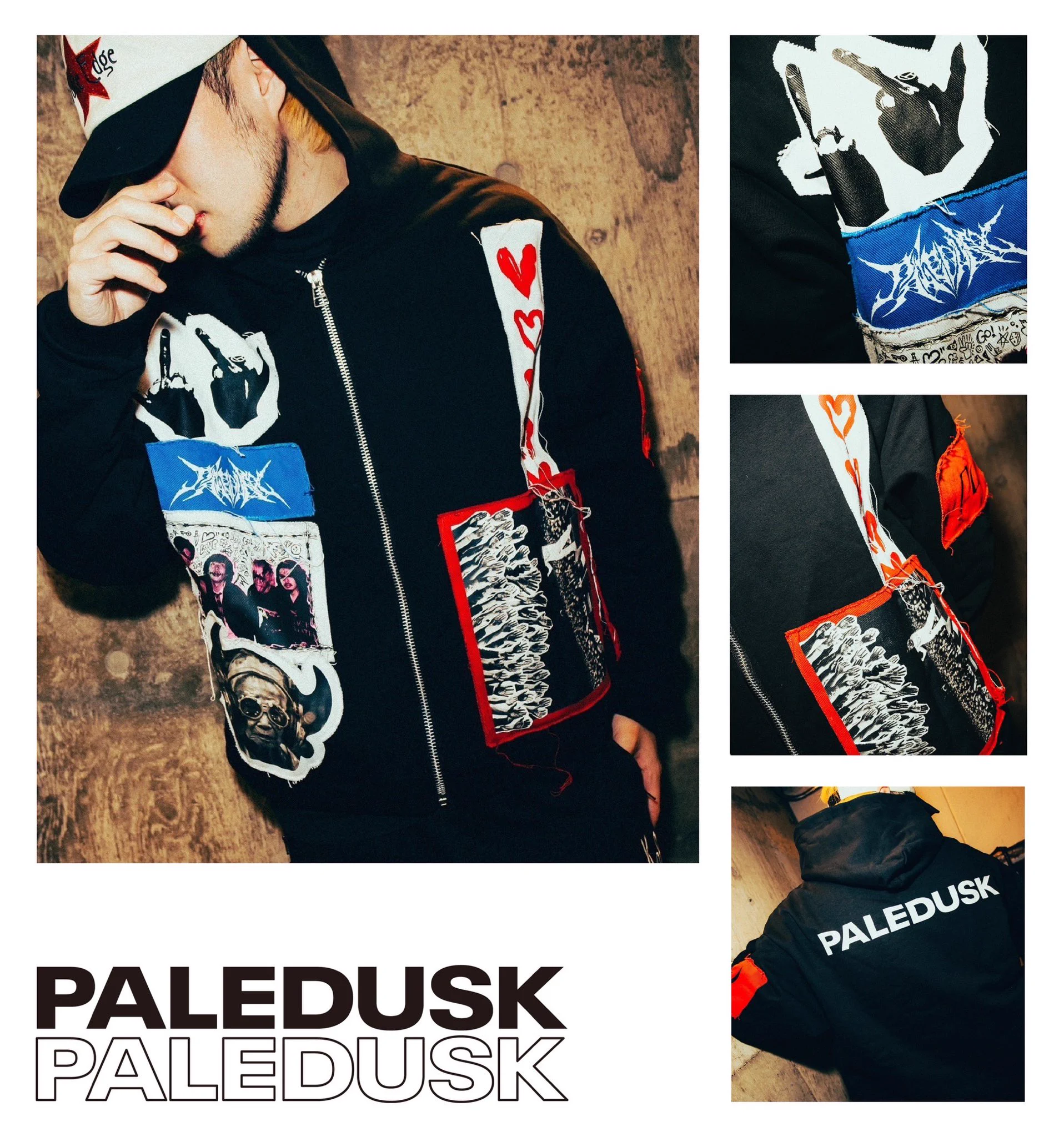 Paleduskパッチワークフーディ ジップパーカー Paledusk on X: 