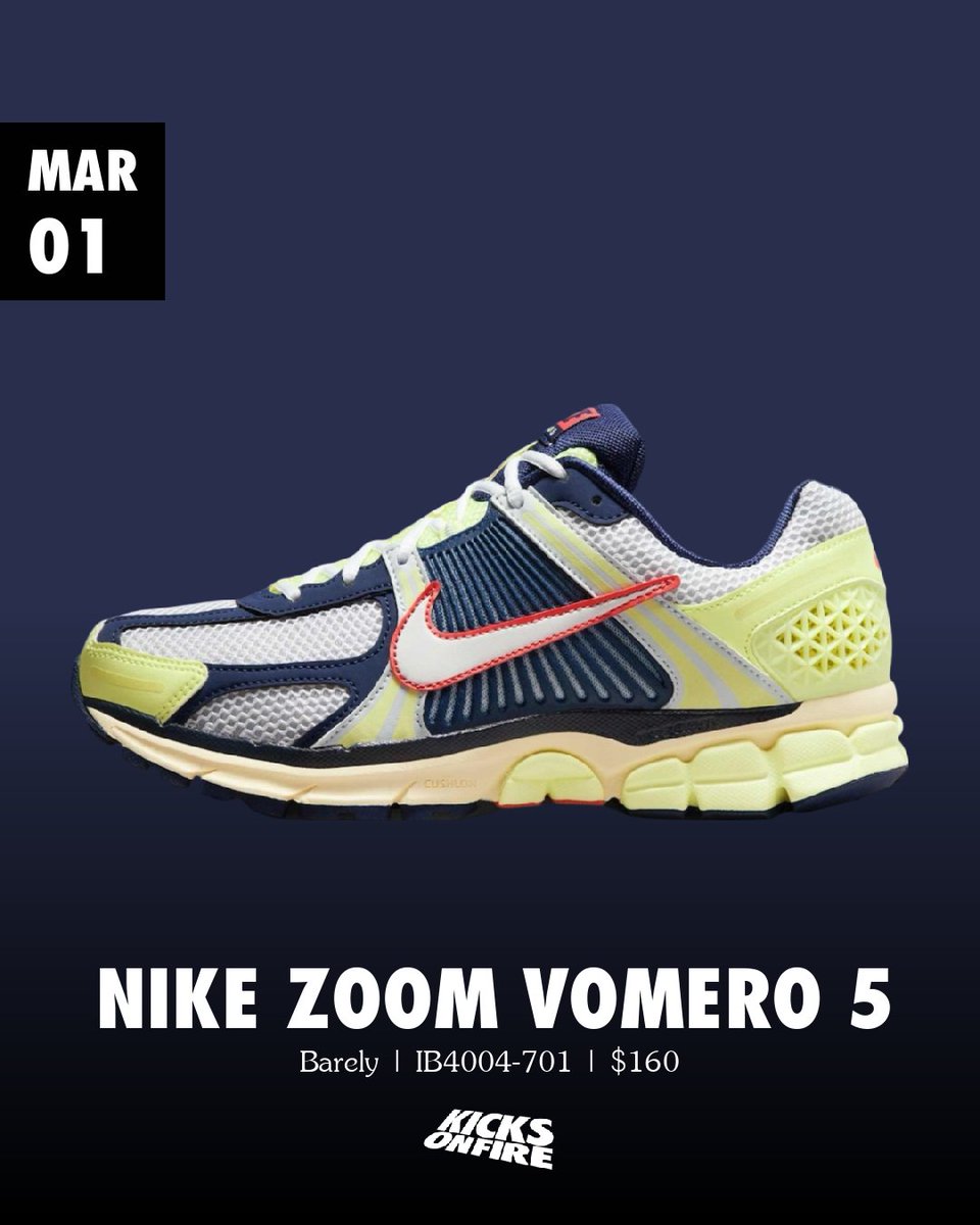 kicksonfire's tweet image. Nike Zoom Vomero 5 Barely Volt / Midnight Navy
𝗖𝗼𝗹𝗼𝗿𝘄𝗮𝘆: Barely Volt/Midnight Navy
𝗦𝘁𝘆𝗹𝗲 𝗖𝗼𝗱𝗲: IB4004-701
𝗥𝗲𝗹𝗲𝗮𝘀𝗲 𝗗𝗮𝘁𝗲: March 1, 2025

The Nike Zoom Vomero 5 "Barely Volt / Mid...