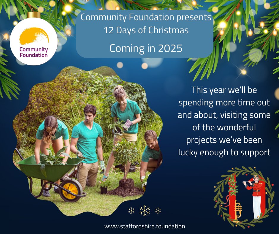 Coming up in the next year

On the eleventh day of Christmas.....

We'll be out more than ever as we increase the number of projects we visit. It's a great way for grantees to show how vital their work is and we'll be taking some of our donors along to see the impact first hand