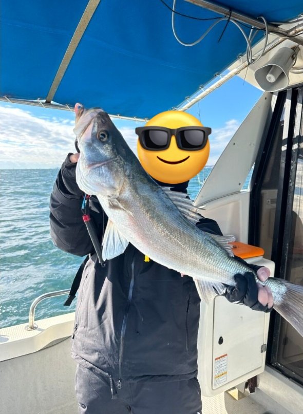 kagaribi_hit's tweet photo. 今年1本目のシーバスはボートで！
ジャーク！ジャーク！ジャーク！からの水面ギリギリで食ってくれました(๓˘罒˘๓)ヽ(･ω･｡)ｲｲｺｲｲｺ https://t.co/XgHpnmT73d