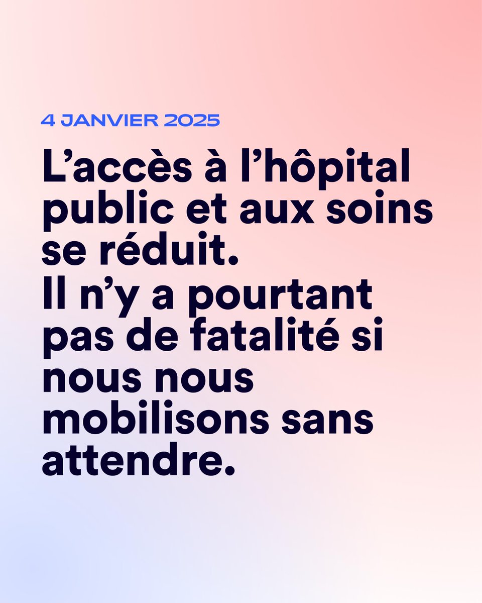 ✊Appel à mobilisation pour l'hôpital public : tribune collective des forces de gauche, écologistes et citoyennes.

▶️3 étapes concrètes : un budget à la hauteur &amp; 2 propositions de lois ! Un changement de cap est possible. 5 ans après le COVID il est enfin temps d’agir !

#NFP