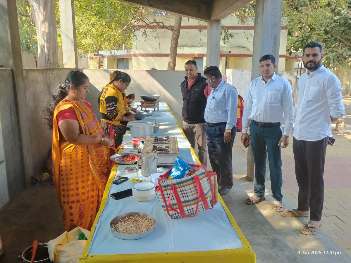 DSO_Kutchh's tweet photo. આજ રોજ તારીખ:-૦૪/૦૧/૨૦૨૫ ના રોજ કચ્છ જિલ્લાના તમામ તાલુકાઓમાં  કુકીંગ કોમ્પિટીશન "અલ્પાહાર"નું આયોજન કરવામાં આવ્યું. https://t.co/wvFfyATDCS