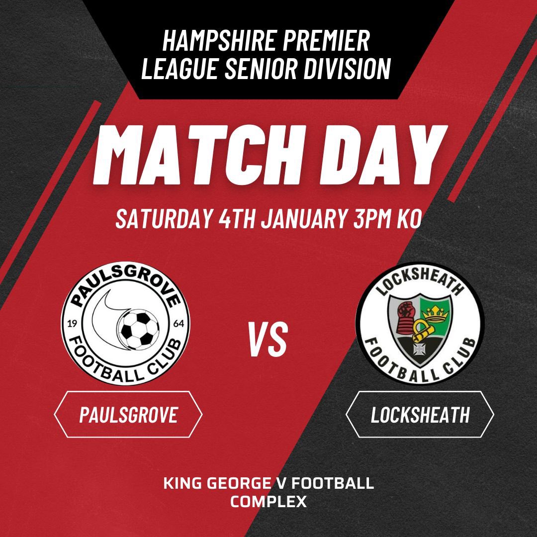 We start 2025 with a home fixture against Locksheath FC.

🆚 Locksheath FC
🏆 Hampshire Premier League 
🏟️ King George V Football Complex
📆 Saturday 4th January
🕒 3pm KO

❤️🖤 #UPTHEGROVE 👊🏻