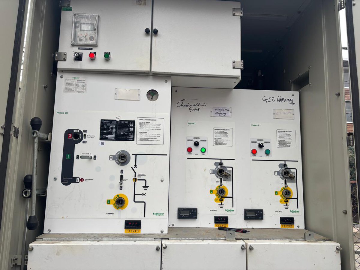 std_ist's tweet photo. 2*10 MVA Shalimar successfully  shifted onto GIS Harwan , shall relieve  132 KV Chashmeshahi-Pampore by about 13MWs https://t.co/5Huk5zu9UP