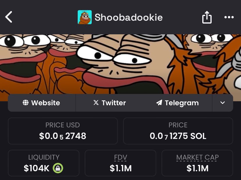 2 Gün önce paylaştığım $DOOK'da DEX güncellemesi geldi ⚡️

Dün 2.2M $ MarketCap ile 3x gördük. Şu anda 1.1M $ MarketCap'e kadar düzeltme yaptı.

📌 2x'te Ana para almıştık. Ekibin hedefi büyük 1.1M $ MC'den ekleme yaptım. 

CA: YumFQj5p5N2P9hJsMMHAcsg7cCwA2eFAwhAKkxneEPu