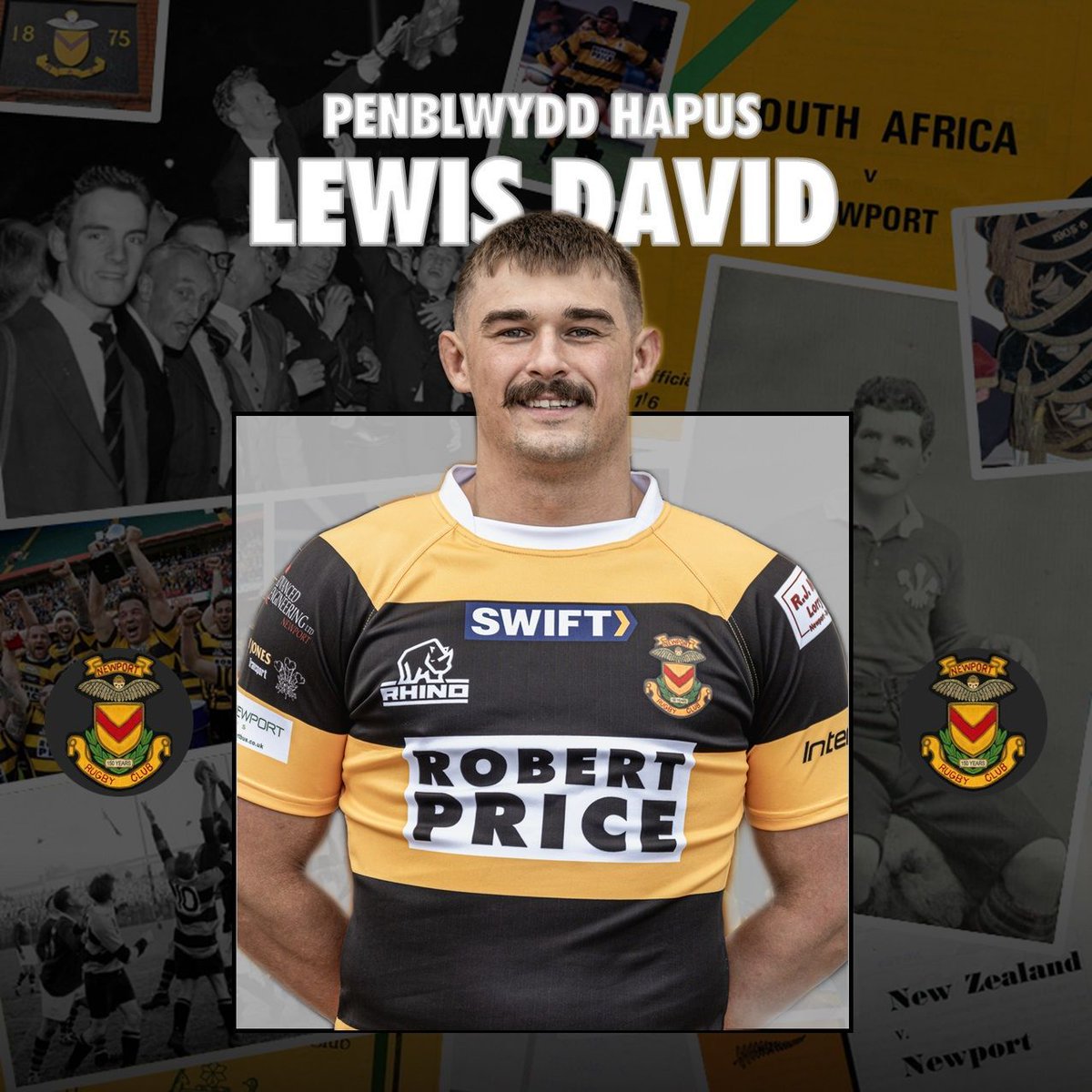 NewportRFC's tweet photo. Penblwydd Hapus / Happy Birthday to our back row player Lewis David! Hope it's a good one! https://t.co/Bthl24u6Hx