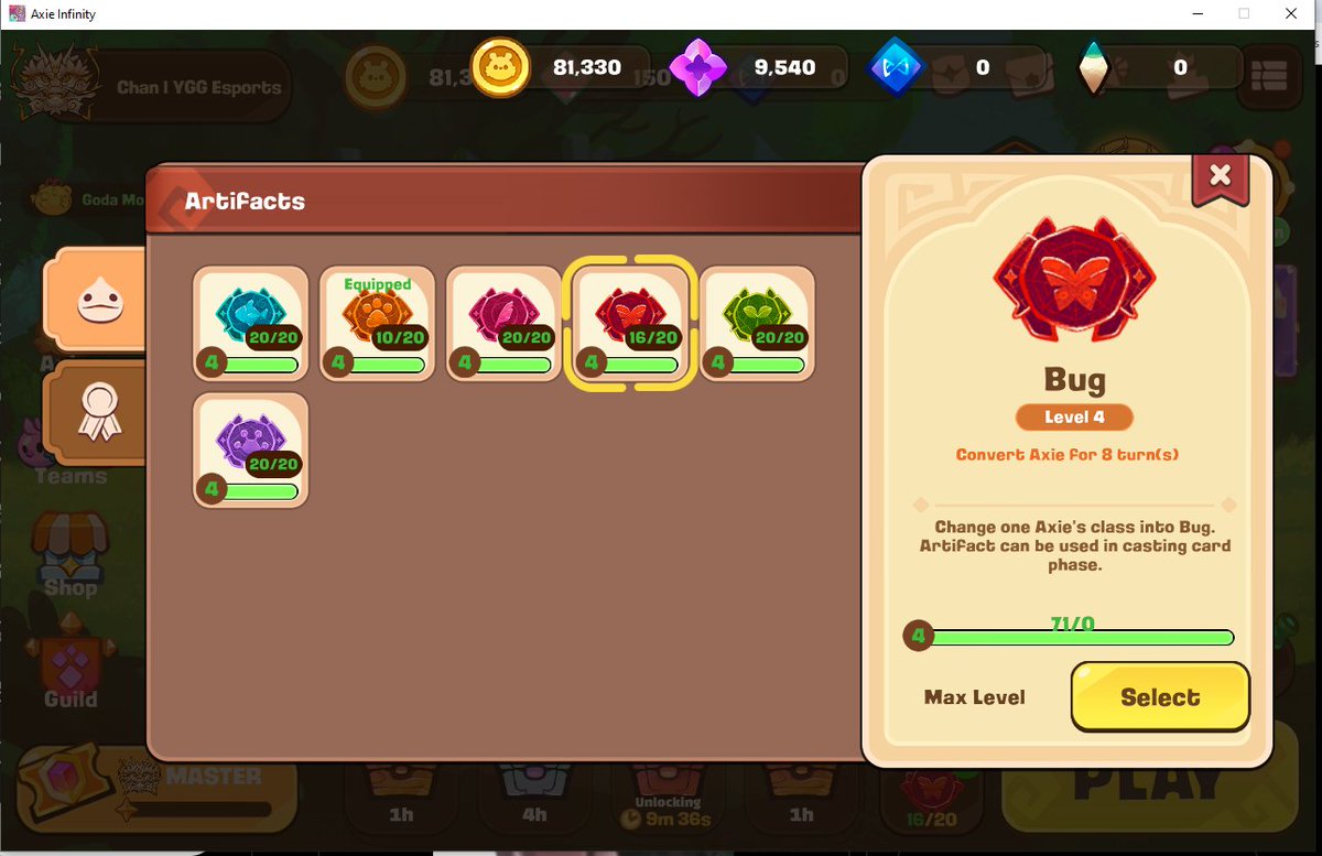 Made all artifacts lvl4 ! haha. Now what more do I grind? XD .  Dawn Dusk Mech arti coming? kekw
<a href="/AxieInfinity/">Axie Infinity</a>